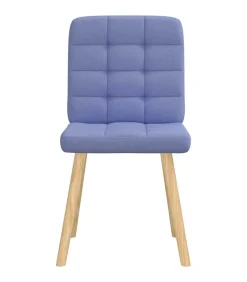 Online Eetkamerstoelen 4 st stof jeansblauw Stoelen