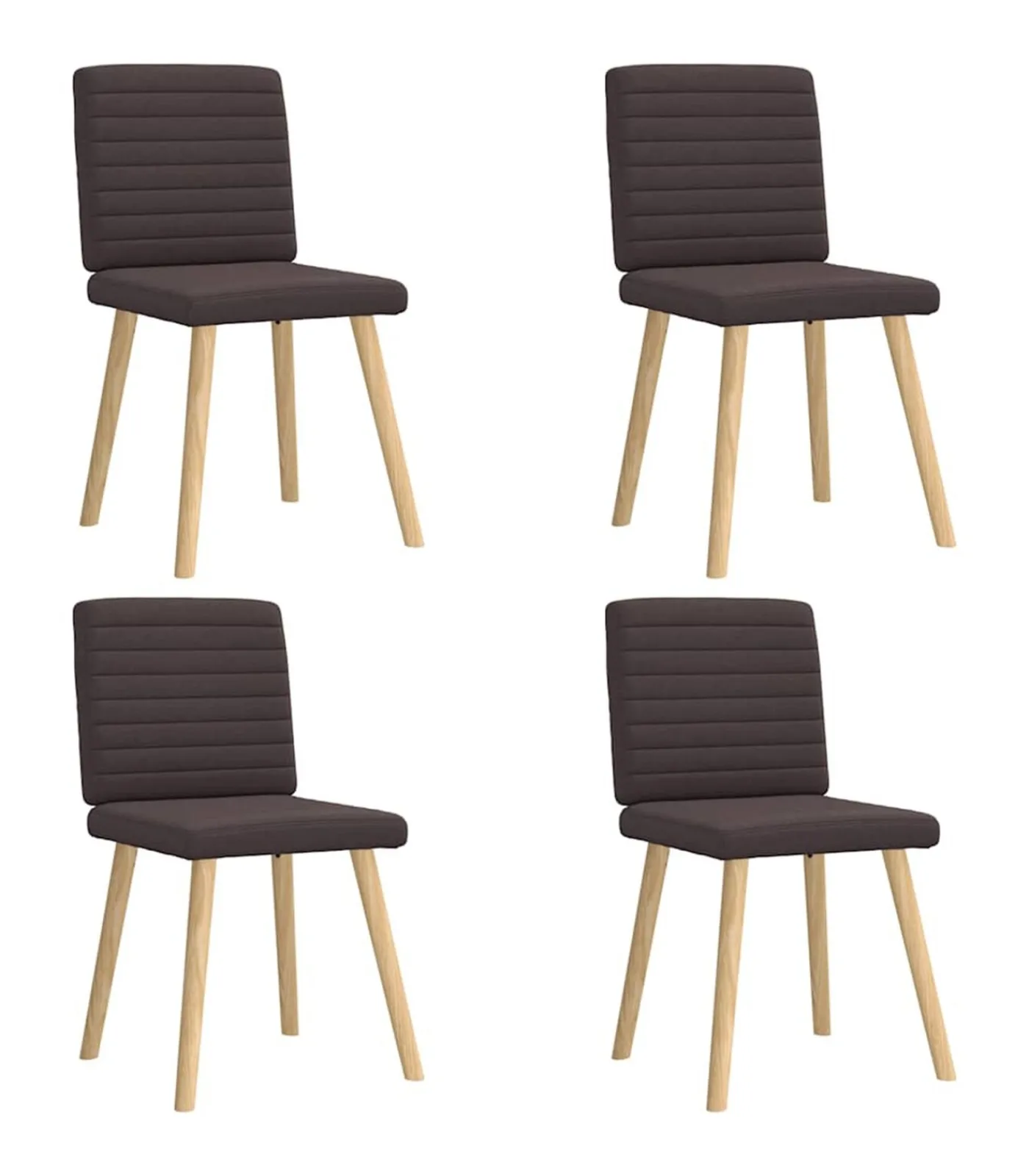 Clearance Eetkamerstoelen 4 st stof donkerbruin Stoelen