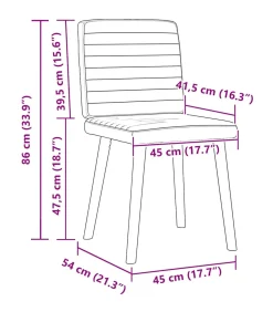Clearance Eetkamerstoelen 4 st stof donkerbruin Stoelen