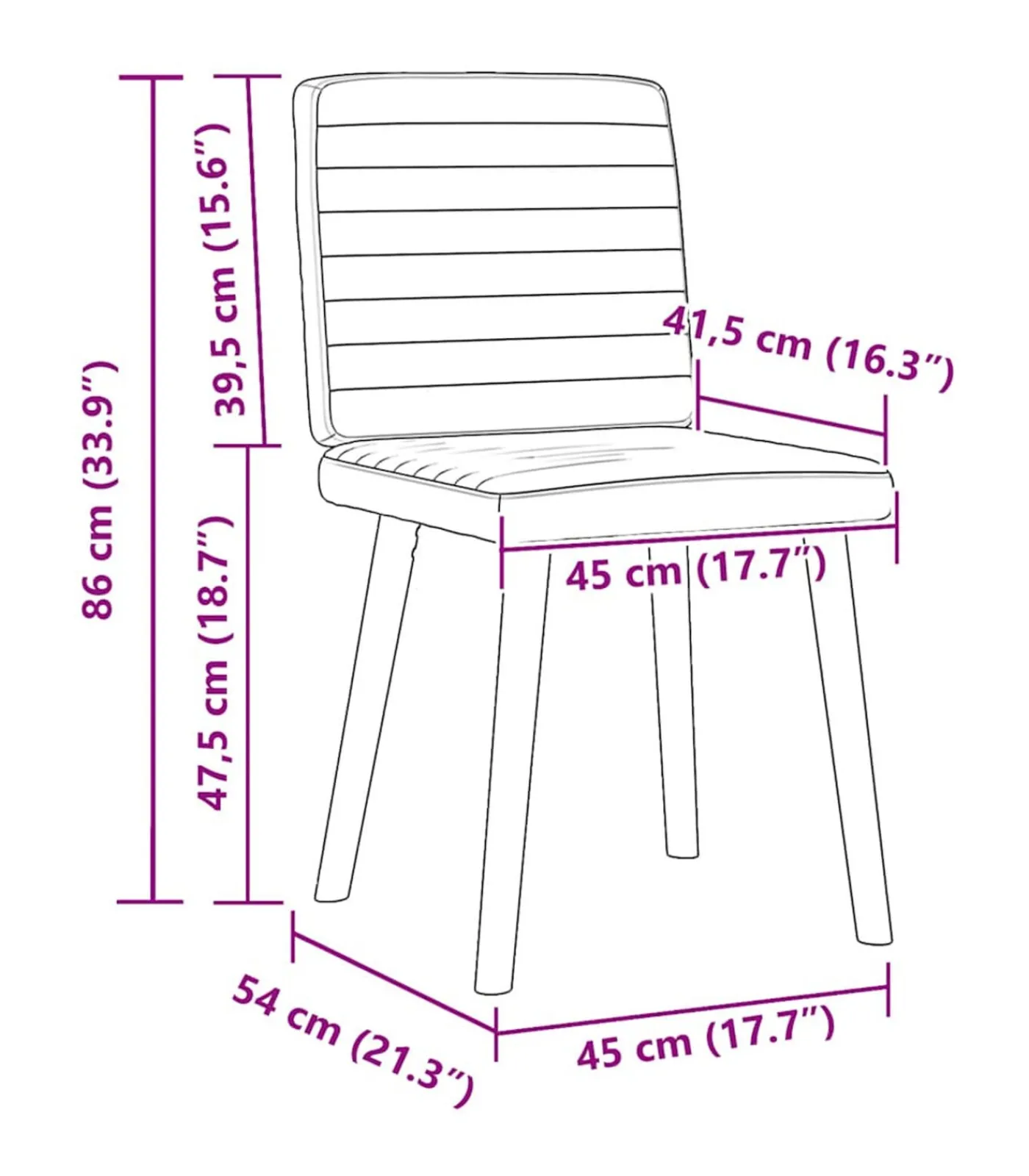 Clearance Eetkamerstoelen 4 st stof donkerbruin Stoelen