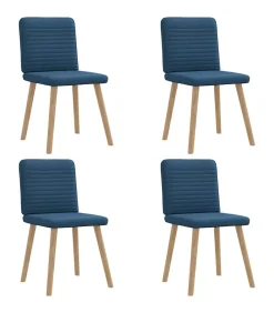 Sale Eetkamerstoelen 4 st stof blauw Stoelen