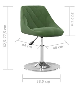 Sale Eetkamerstoelen draaibaar 2 st fluweel donkergroen Stoelen