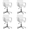 Outlet Eetkamerstoelen draaibaar 4 st kunstleer wit Stoelen