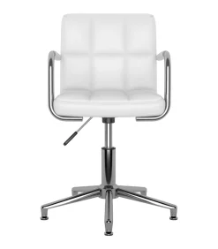 Outlet Eetkamerstoelen draaibaar 4 st kunstleer wit Stoelen