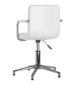 Outlet Eetkamerstoelen draaibaar 4 st kunstleer wit Stoelen