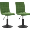 Clearance Eetkamerstoelen draaibaar 2 st fluweel donkergroen Stoelen