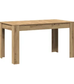Clearance Eettafel 140x74,5x76 cm bewerkt hout artisanaal eikenkleurig Tafels