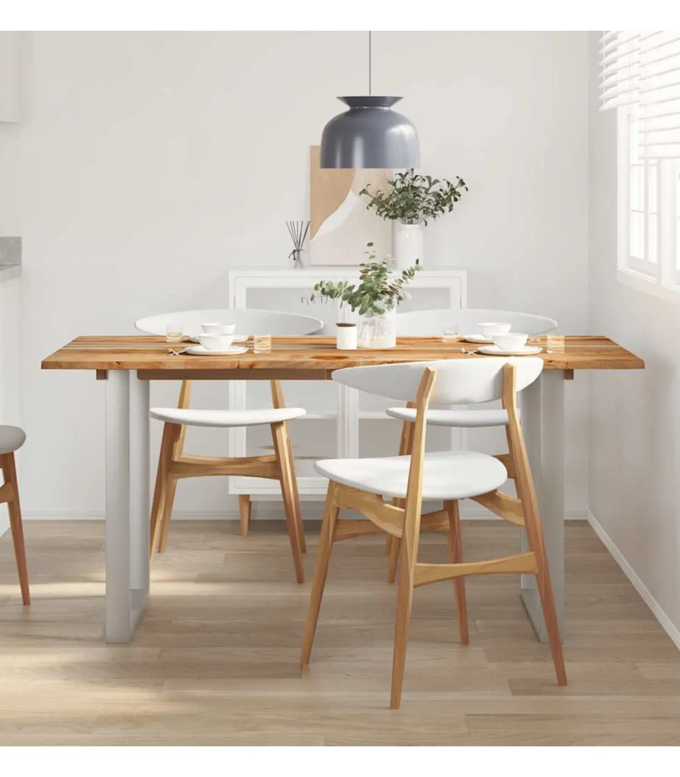 Hot Eettafel 154x80x76 cm massief acaciahout Tafels