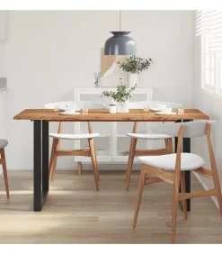 Eettafel 154x80x76 cm massief acaciahout Tafels