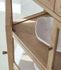 Discount Eiken vitrinekast 160 Tana Meubels