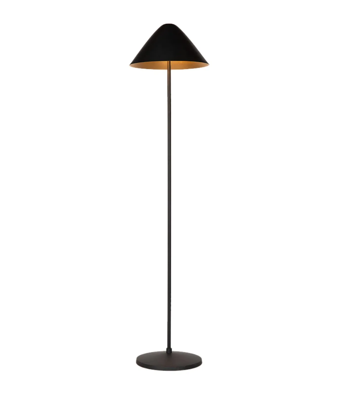 New Elan - Staande Lamp - Zwart & Goud Vloerlampen