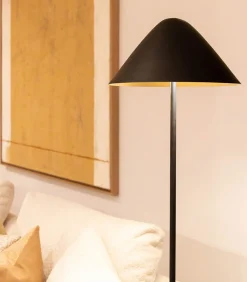 New Elan - Staande Lamp - Zwart & Goud Vloerlampen