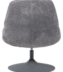 Discount Elvi Draaifauteuil - Chenille Structuur - Lichtgrijs - 81x73x84 Zetels