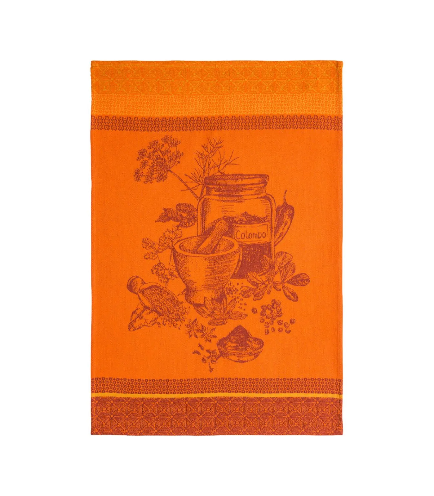 Sale Epices Colombo - Theedoek van katoenen jacquard met print Keuken- & Tafellinnen