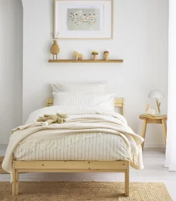 New Equilibre - Bedlinnenset Dekbedovertrek + vierkante kussensloop in flanellen chambray katoen Dekbedovertrekken