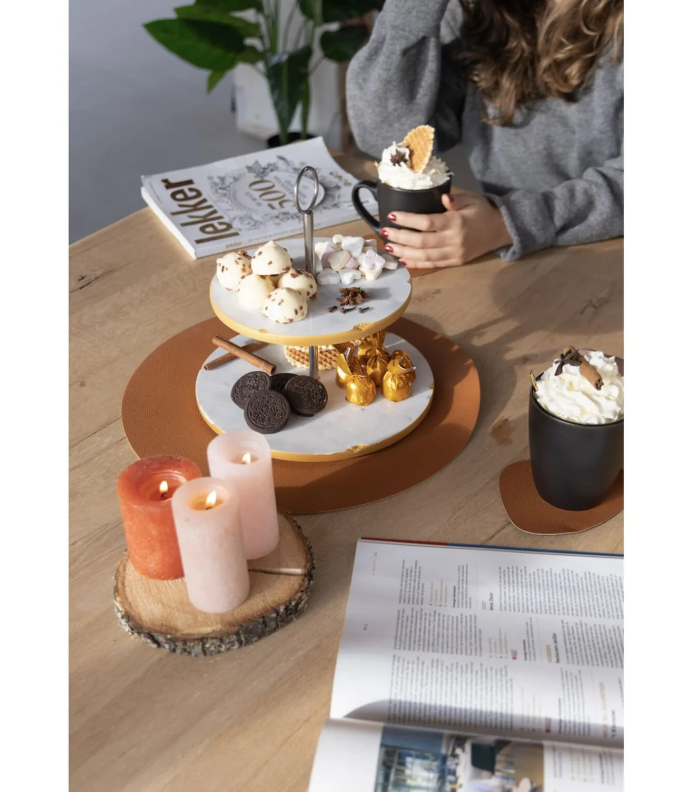 Online Etagere Marmer Goud 2-Laags Tafelgerei