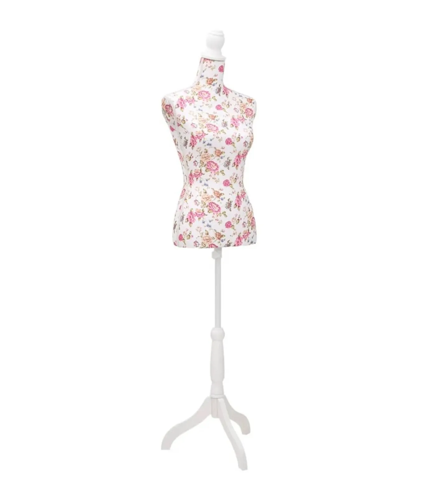 New Etalagepop torso vrouw katoen wit met rozenprint Organiseren