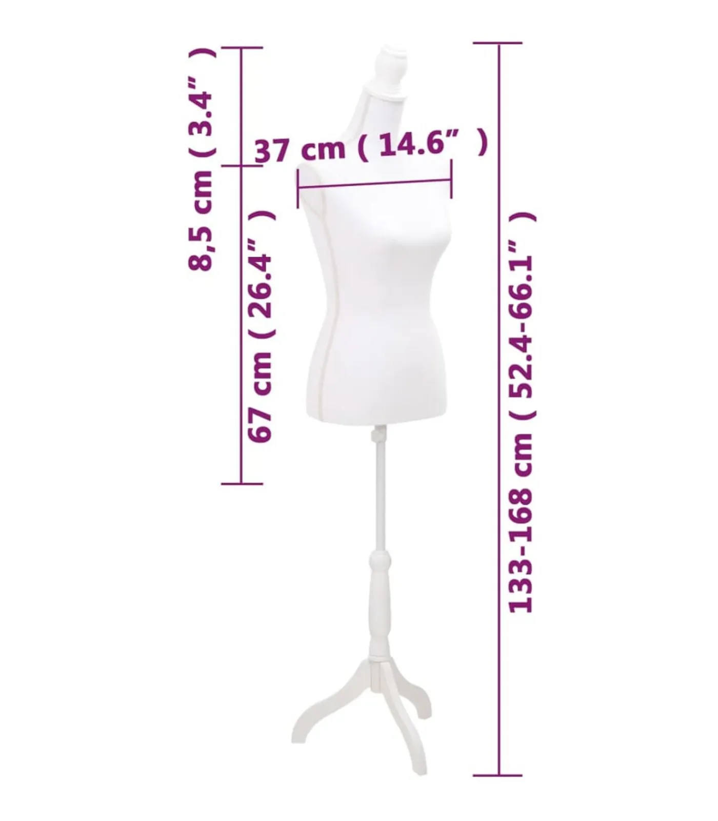 Hot Etalagepop torso vrouw wit Organiseren