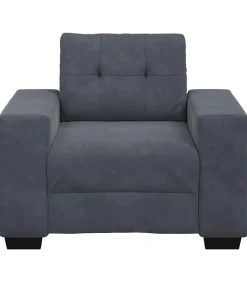 Best Fauteuil 60 cm fluweel donkergrijs Zetels