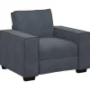 Outlet Fauteuil 60 cm fluweel donkergrijs Zetels