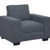 Fauteuil 60 cm fluweel donkergrijs Zetels