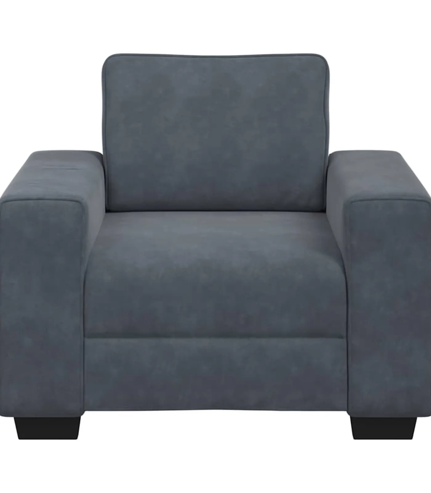 Fauteuil 60 cm fluweel donkergrijs Zetels