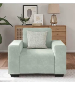 Clearance Fauteuil 60 cm fluweel lichtgrijs Zetels