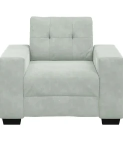Hot Fauteuil 60 cm fluweel lichtgrijs Zetels