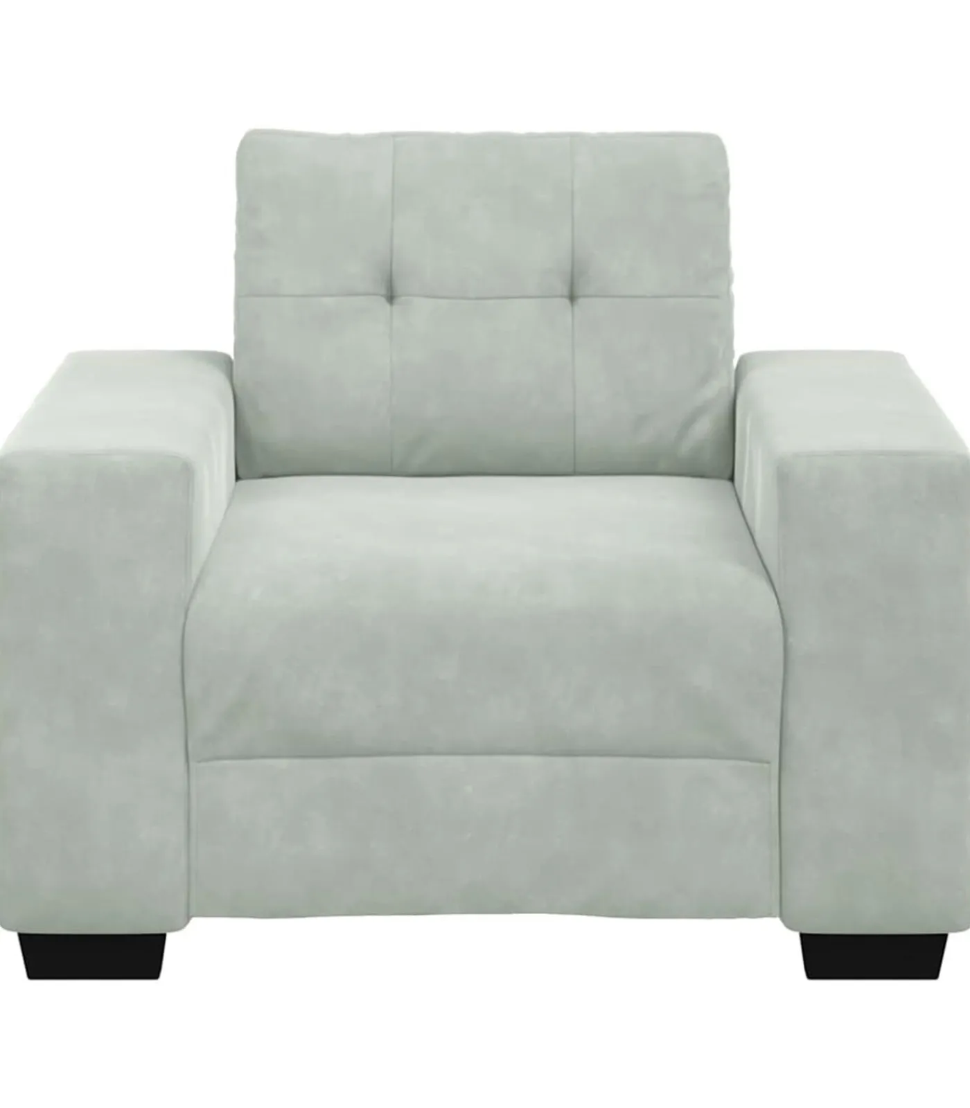 Hot Fauteuil 60 cm fluweel lichtgrijs Zetels