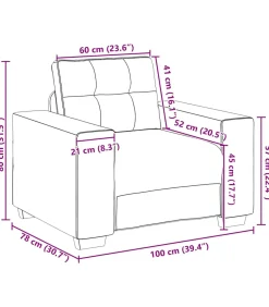 Hot Fauteuil 60 cm fluweel lichtgrijs Zetels