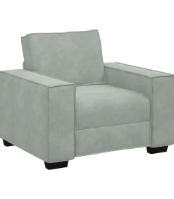 Hot Fauteuil 60 cm fluweel lichtgrijs Zetels