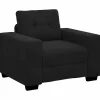 Discount Fauteuil 60 cm fluweel zwart Zetels