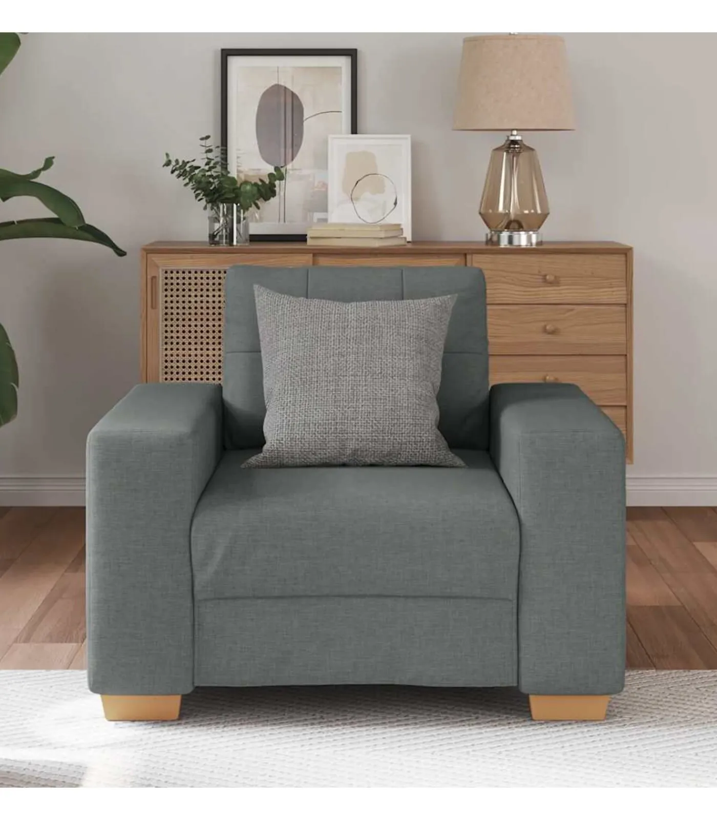 Sale Fauteuil 60 cm stof donkergrijs Zetels