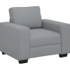 New Fauteuil 60 cm stof lichtgrijs Zetels
