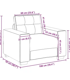 Best Fauteuil 60 cm stof lichtgrijs Zetels