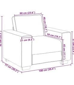 Online Fauteuil 60 cm stof zwart Zetels