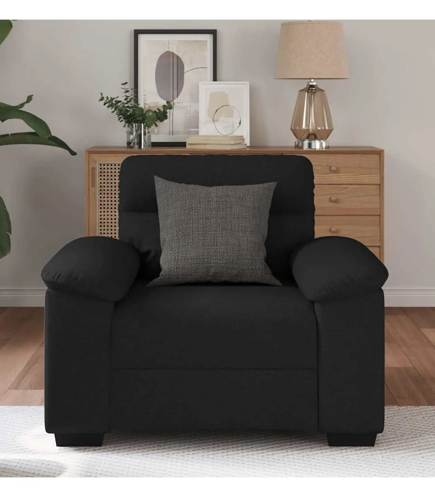 Hot Fauteuil 60 cm stof zwart Zetels