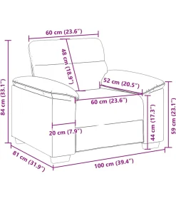 Hot Fauteuil 60 cm stof zwart Zetels