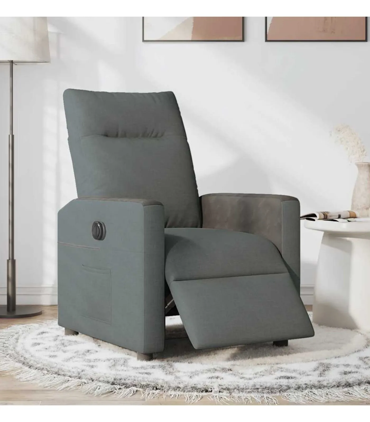Discount Fauteuil elektrisch verstelbaar stof donkergrijs Zetels