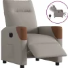 New Fauteuil verstelbaar elektrisch stof taupe Zetels
