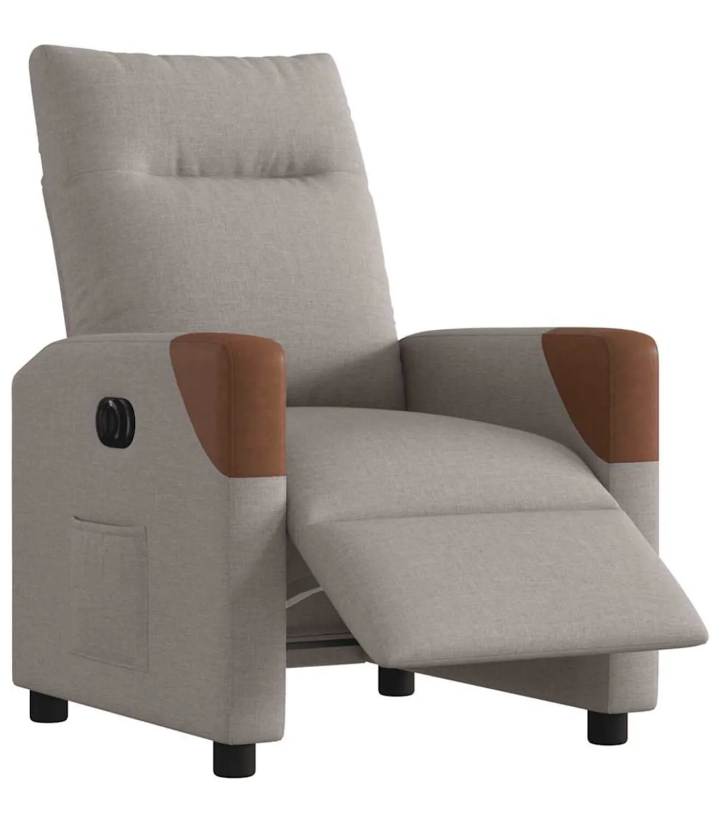 New Fauteuil verstelbaar elektrisch stof taupe Zetels