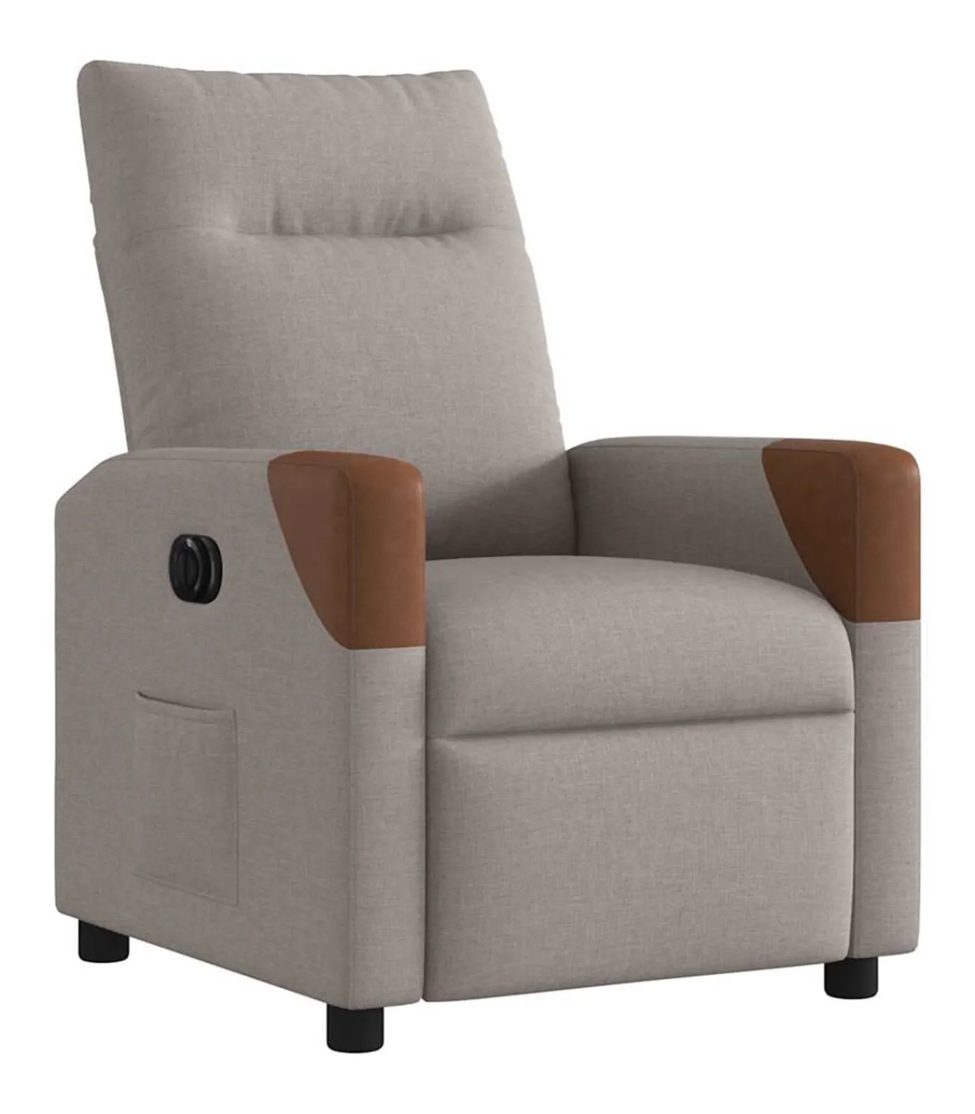 New Fauteuil verstelbaar elektrisch stof taupe Zetels
