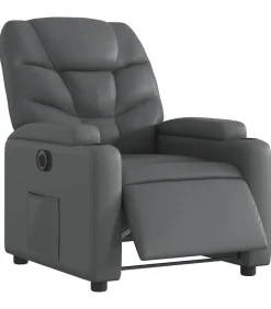 Discount Fauteuil verstelbaar elektrisch kunstleer grijs Zetels