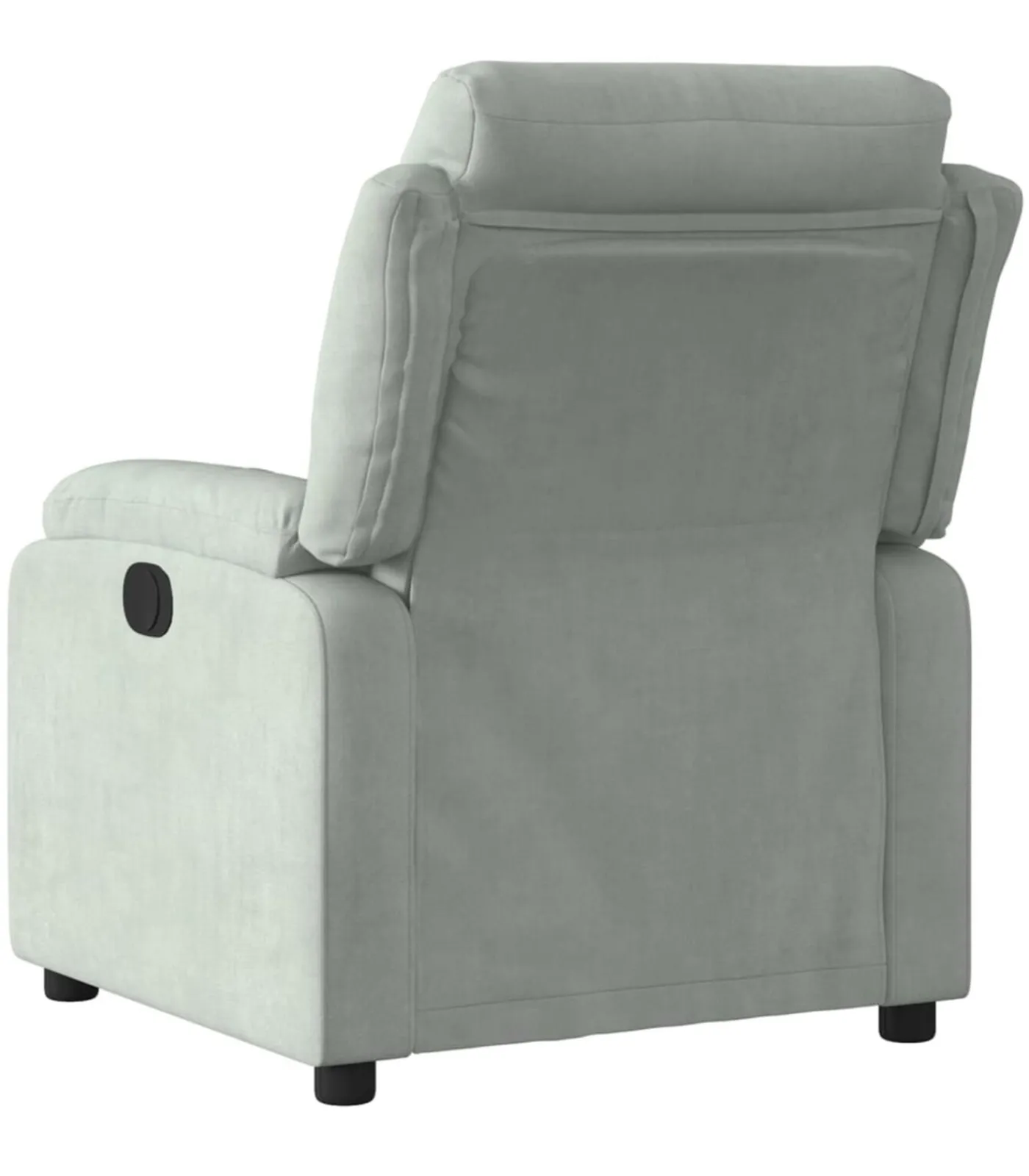 Fauteuil verstelbaar fluweel lichtgrijs Zetels