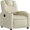 Clearance Fauteuil verstelbaar kunstleer crèmekleurig Zetels