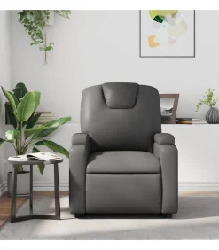 Sale Fauteuil verstelbaar kunstleer grijs Zetels