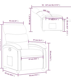 Best Fauteuil verstelbaar kunstleer grijs Zetels