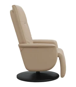 Discount Fauteuil verstelbaar met voetensteun kunstleer cappuccinokleur Zetels