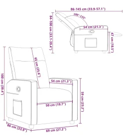 Outlet Fauteuil verstelbaar stof donkergrijs Zetels