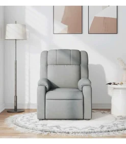 Online Fauteuil verstelbaar stof lichtgrijs Zetels